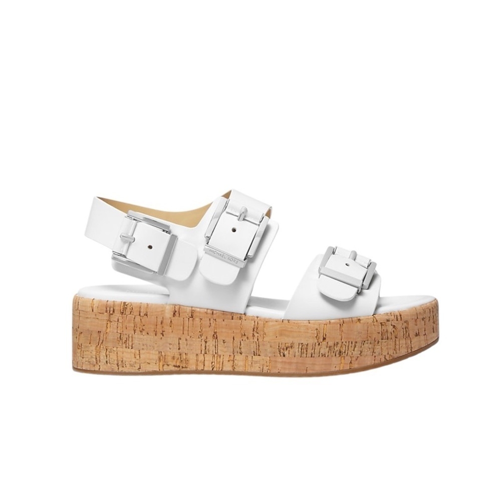 Michael Kors Colby Leather Flatform Sandal - Picture 2 of 5